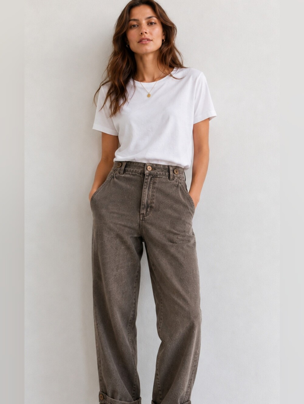 Women's Scotch & Soda trousers Herringbone Pants W33 L34